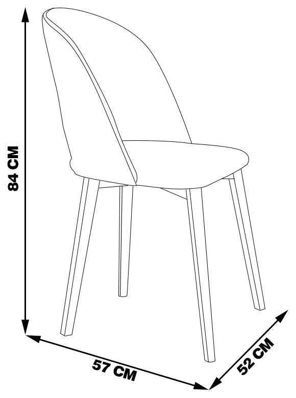 Kit 4 Cadeiras Decorativas Sala de Jantar Madeira Maciça Hadassa PU Marrom/Nogueira G13 - Gran Belo