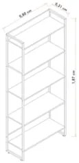 Conjunto Escritório 3 peças 1 Mesa em L e 2 Estantes Studio Industrial