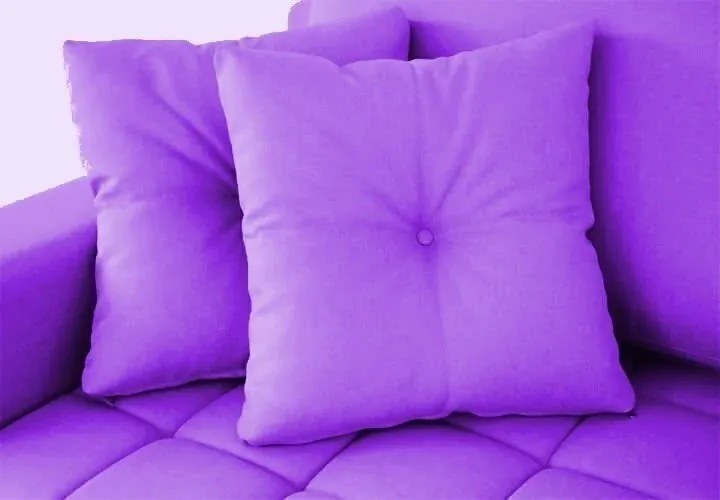 Kit 5 Almofadas Com Botão Futon Capitonê Tecido Suede (Preto)