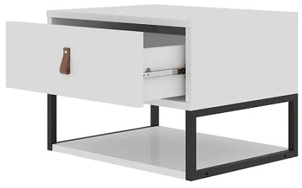 Mesa De Cabeceira Sigma Branco - Casa D Móveis