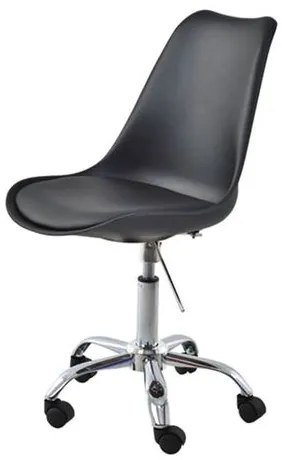 Cadeira Saarinen Assento em Polipropileno cor Preto com Base Cromada - 45065 Sun House