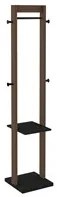 Cabideiro Grande Com Prateleira AZ1019 Nogal/Preto - Tecno Mobili