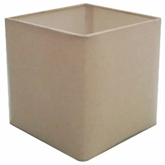 Cúpula em tecido quadrada abajur luminária cp-4224 16/16x16cm algodão crú