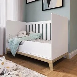 Berço 3 em 1 Mini Cama Sofá Certificado Inmetro Favo de Mel 001 Branco