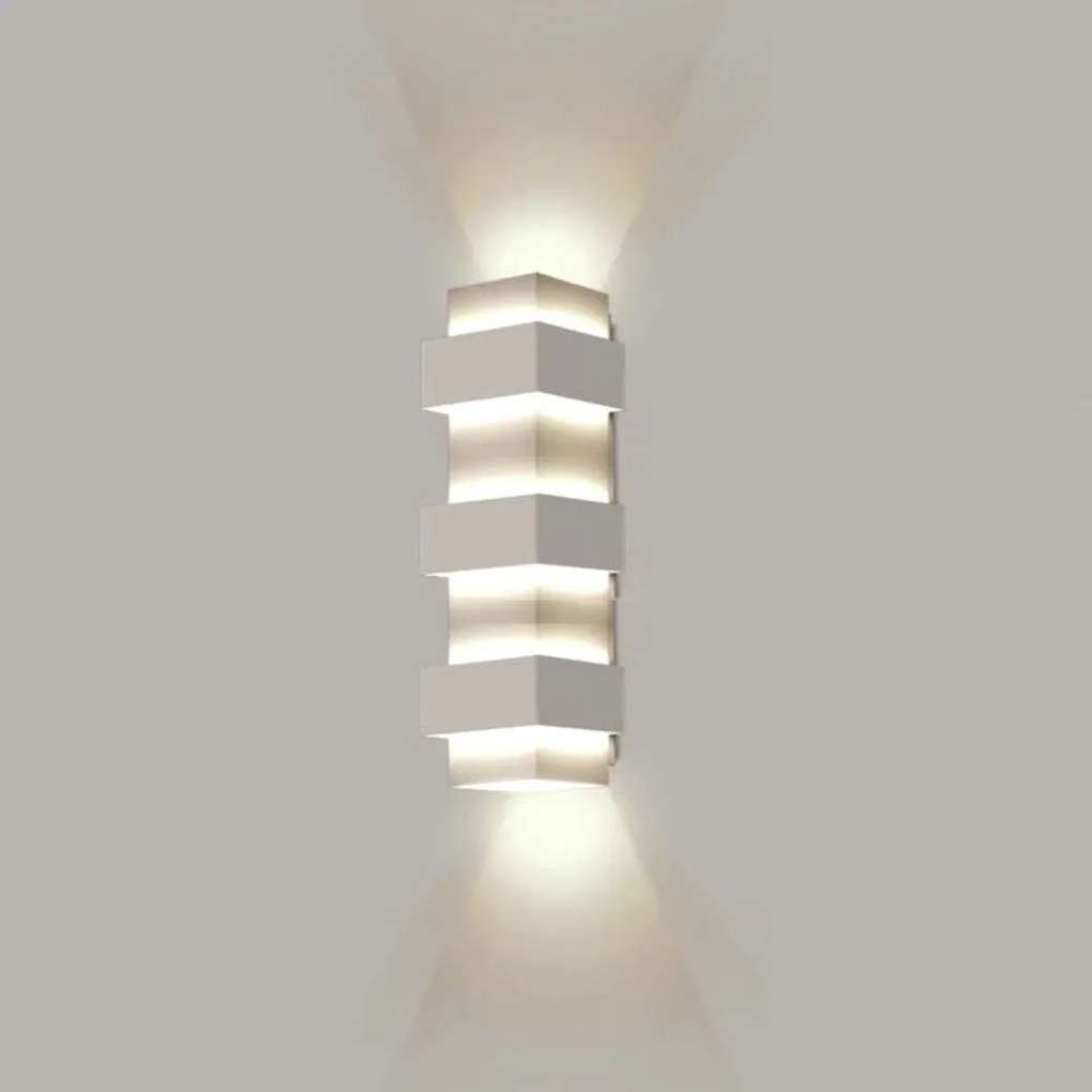 Arandela Smart Tubo Quadrado Facho Duplo 12X12X40Cm 3Xg9 | Usina 5220/... (FN-F - Fendi Fosco)