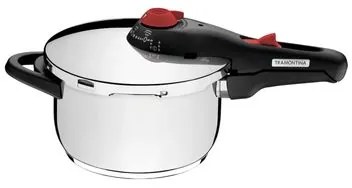 Panela de Pressão com Cozi-Vapore  22 cm Aço Inox SOLAR 4,5 Litros Tramontina 62513222