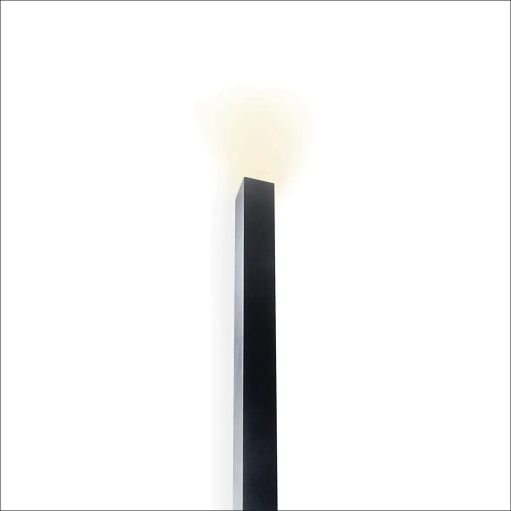 Arandela Linder Tubo Quadrado 04X05X100Cm 02Xmr11 Metal Alumínio - Old... (PRETO)