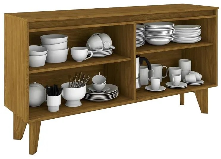Buffet Aparador 4 Portas Quartzo Multiuso Nature/Off White
