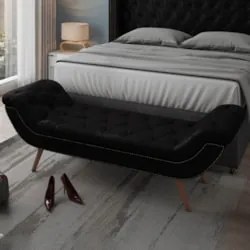 Cabeceira Cama Box King 195cm Provença e Recamier Veneto Z37 Sintético