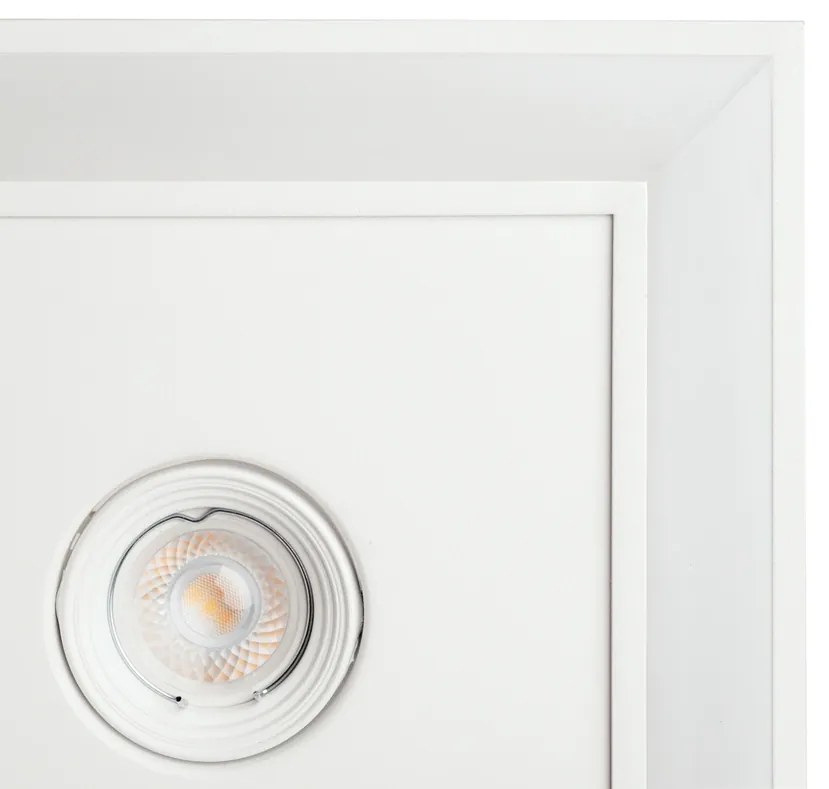 Embutido Scala Pro 62X62X09Cm 04Xar70 Led 49,2W Bivolt | Usina 19233/6... (BT - Branco Texturizado, 3000k)