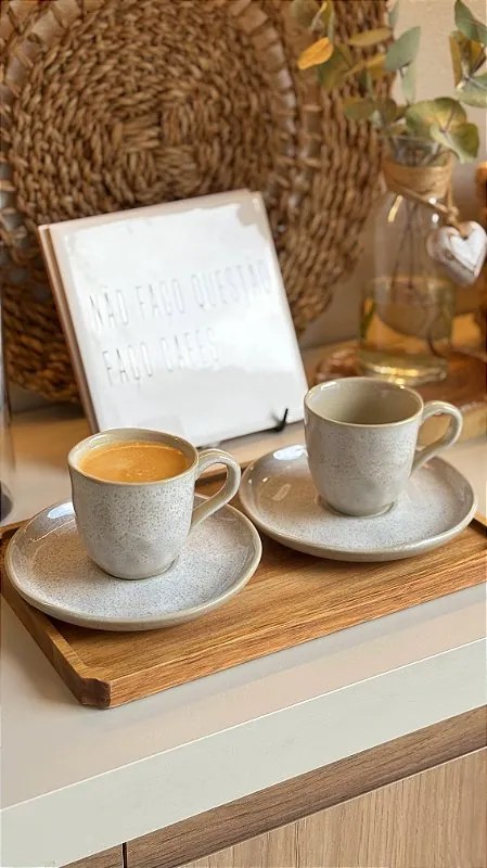 Conj. 2 Xícaras Café e Pires Bio Latte 120 ml
