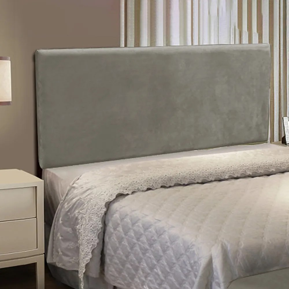 Cabeceira Casal Queen Cama Box 160cm Painel Clean Suede M11 - D'Rossi - Grafite
