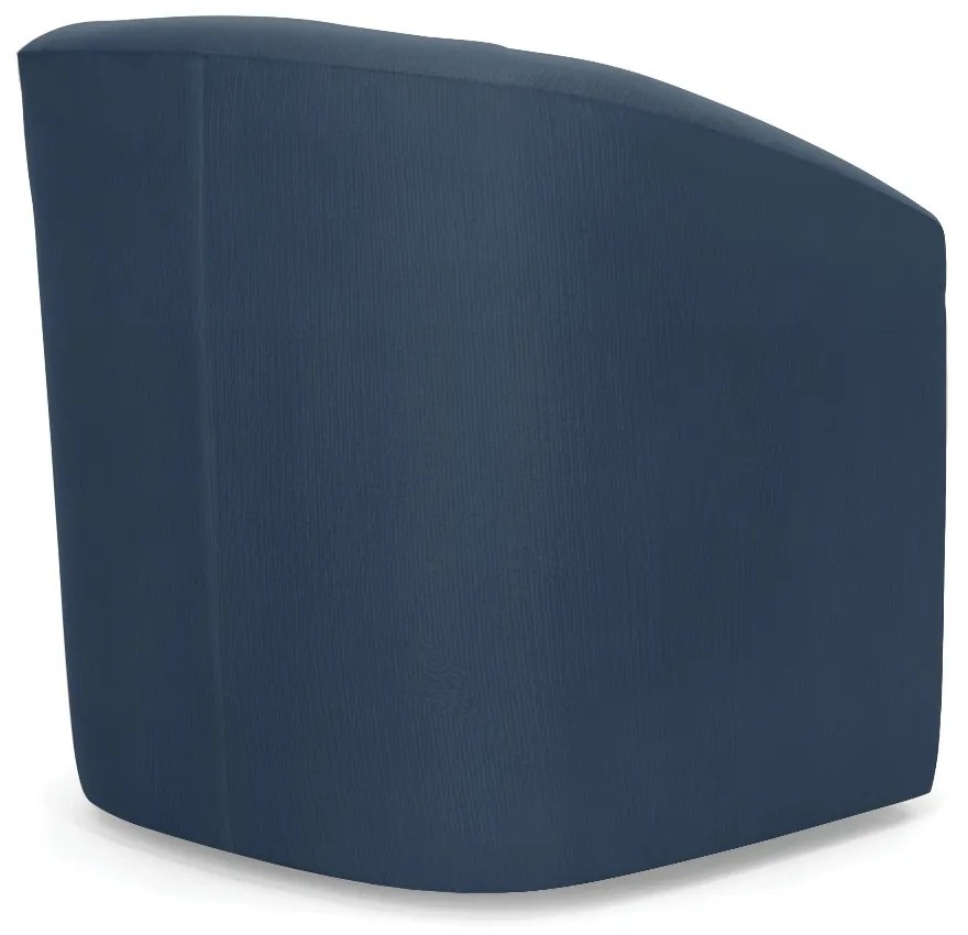 Poltrona Decorativa Base Giratória Stella Max Suede D03 - D'Rossi - Azul Marinho