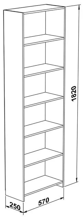Estante Livreiro Home Office Escritório Castanho