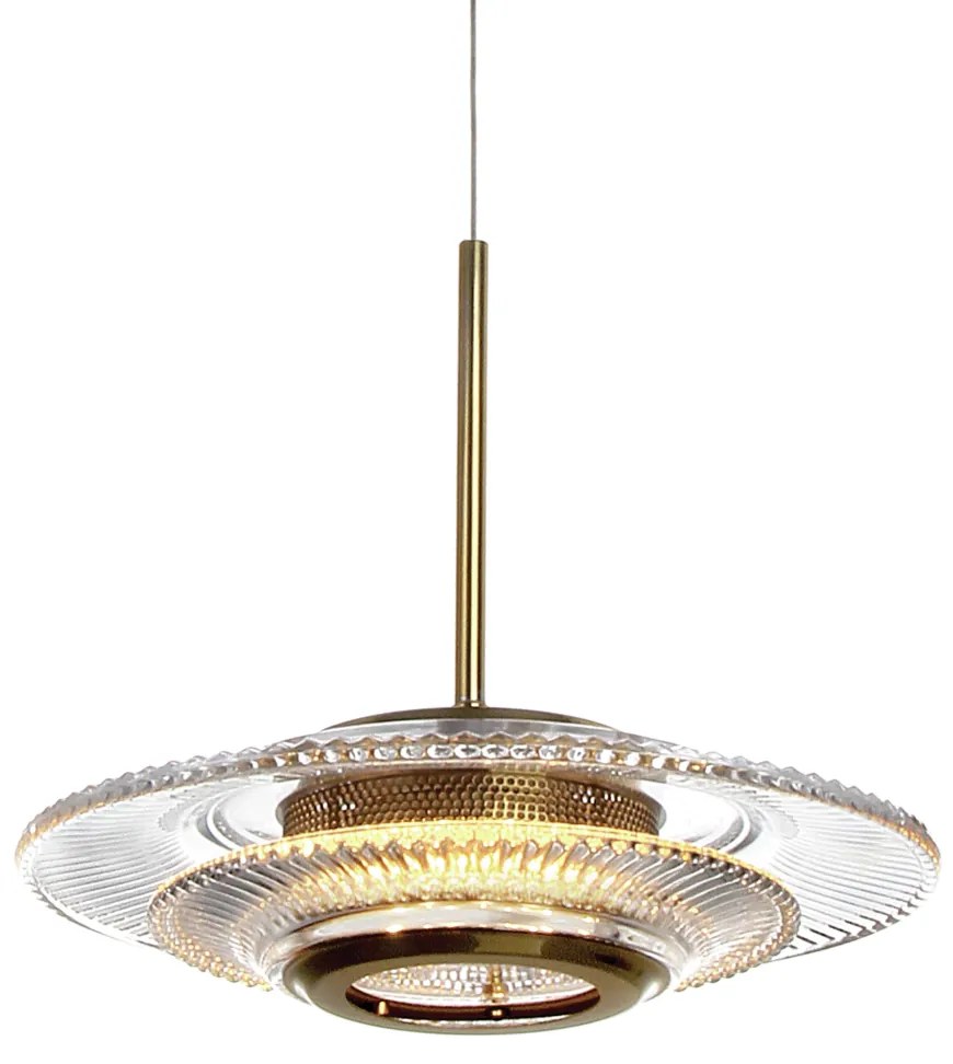 Pendente Sunflower Horizontal Ø26,5X19,5Cm 01Xled 9,4W 2700K Metal Alu... (COBRE FOSCO, 110v)