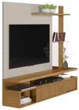 Painel TV 60 Pol e Bancada Suspensa Cherry Nature/Off L06 - Mpozenato