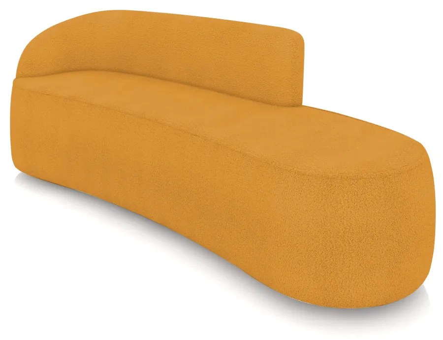 Sofá 4 Lugares Orgânico 220 cm Morgan Bouclê - Verde - Mostarda