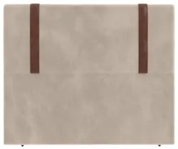 Cabeceira Cama Box Queen 160cm Estofada Glory Veludo Bege Z04 - Mpozen