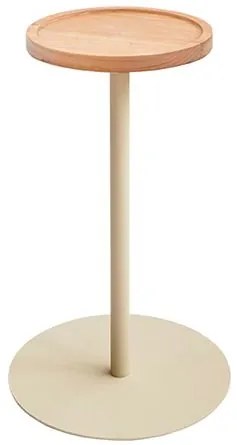 Mesa de Apoio M Tampo Cumaru Amarelo 20cm Base Taupe 49cm - 75482 Sun House