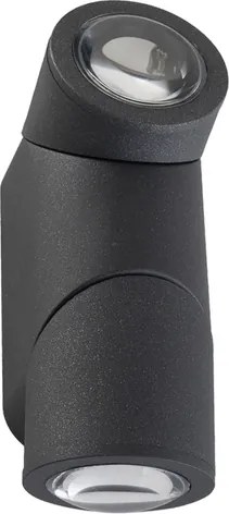 Arandela Led Aluminio Preto 10W 110 3000K Ip54 Roll