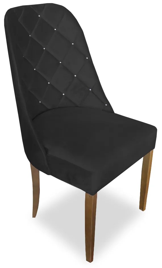 kit com 6 Cadeiras de Jantar Dublin Suede Preto