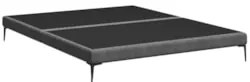 Cama King Base Box 193cm Pés de Ferro Susano Veludo Cinza Z04 - Mpozen