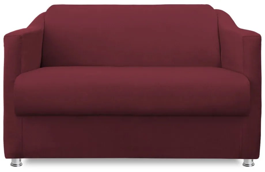 Namoradeira Cecilia 2 Lugares Suede Bordô 1,20 m Decorativa Sala Recepção