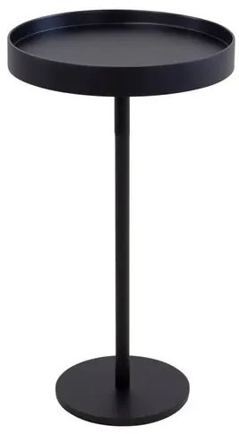 Mesa de Apoio Kyoto Baixa Tampo Laca Preta Base Preta 50cm - 67767 Sun House