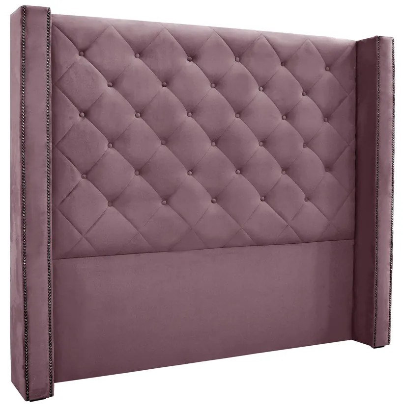 Cabeceira Cama Box Queen 160 cm Vicenza Veludo S04 - D'Rossi - Uva