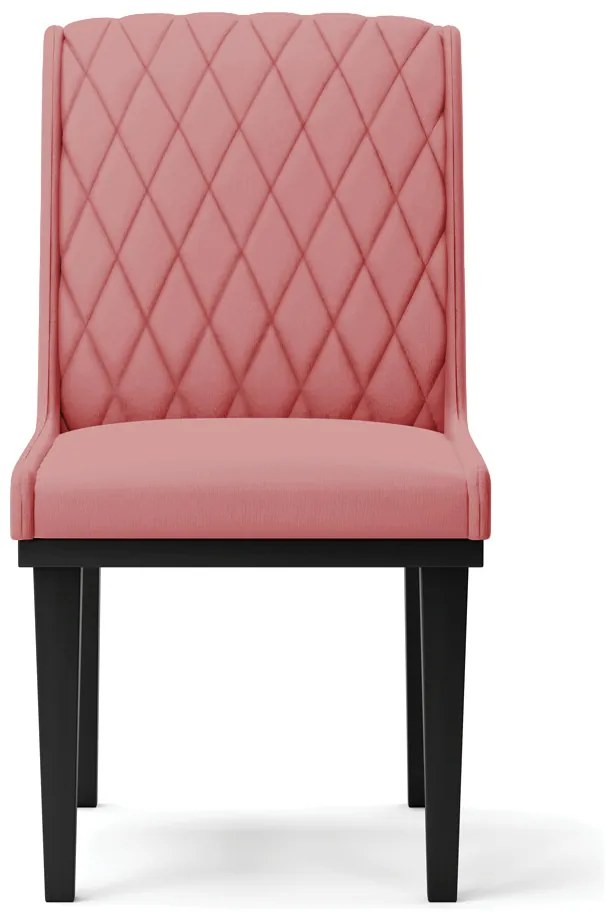 Cadeira Sala de Jantar Base Madeira Preto Kit 4 Sofia Suede Azul Marinho D03 - D'Rossi - Rose