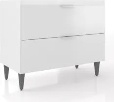 Balcão Para Pia 100cm Sem Tampo Pérola Z34 Branco           - Mpozenat