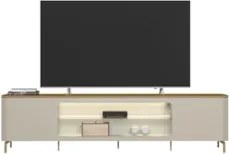Rack Bancada TV 85 Pol 239cm com LED Martan Tauari/Off Flex L06 - Mpoz