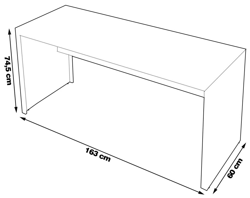 Mesa para Escritório Home Office ME4109 MDP Branco G69 - Gran Belo