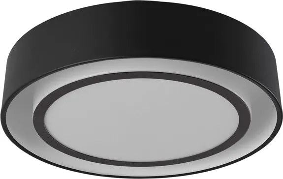 Plafon Sobrepor Aluminio Doha - PRETO / BRANCO