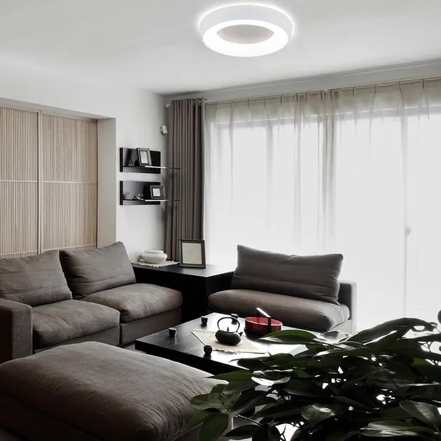 Plafon Led Sobrepor Redondo 25,2W 3000K 47Cm Apollo - BRANCO