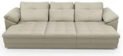 Sofá Retrátil 4 Lugares Para Sala 332cm Dijon Couro Creme S07 - Mpozen