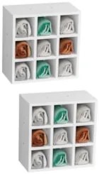 Nichos Decorativo Porta Toalha Salão Kit 2 Branco - AJL Móveis