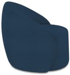 Sofá 2 Lugares 140cm Wendi e Poltrona Steve Boucle Azul I01 - Mpozena