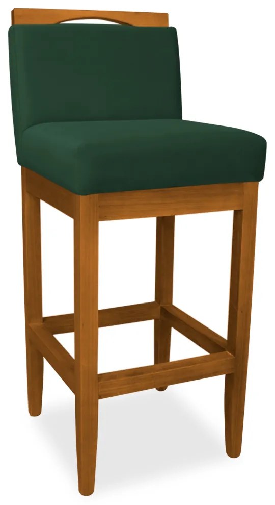 Banqueta Decorativa Elis Veludo Verde Bandeira