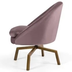 Kit 2 Poltronas Decorativas Giratórias Base Ka Madeira Rafa C-305 Velu