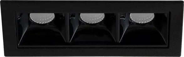 Plafon Led De Embutir Retangular 7w 48° 2700k Picco - PRETO