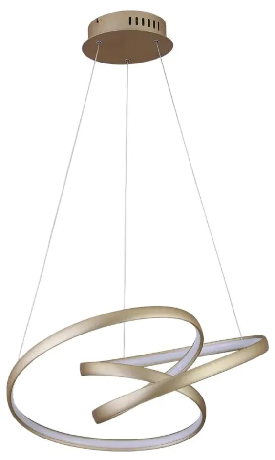 Pendente Zig 57X47X26Cm Led 35W 3000K Bivolt Dourado | Bella Iluminaçã...