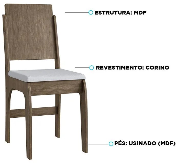 Conjunto 2 Cadeiras Em Mdf Tecido Corino 916 002 - Ameixa Negra