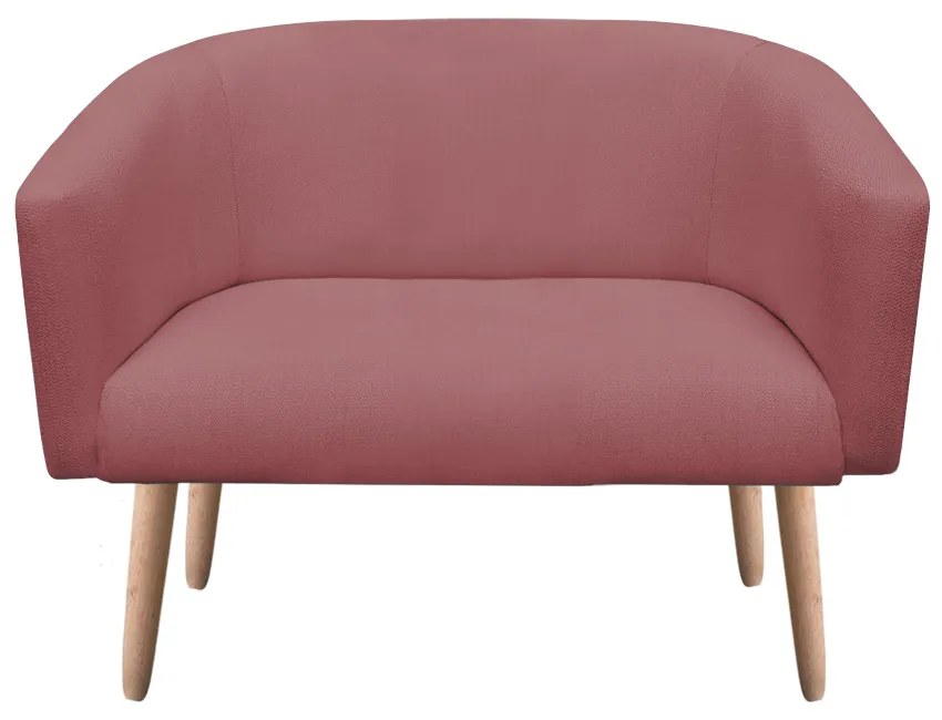 Namoradeira 02 Lugares Stella Linho Whisky Rosê A106 Pés Palito Natural - D'Rossi