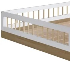 Cama Montessoriana Infantil 140cm Lumiar C06 Aveiro/Branco - Mpozenato