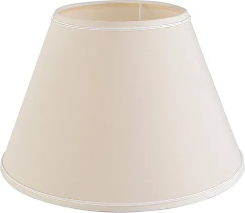 Cupula Para Abajur Tecido Bege Boca Larga 25Cm