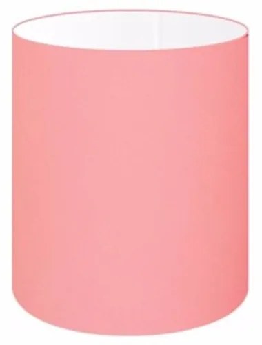 Cúpula em tecido cilíndrica abajur luminária cp-2009 13x15cm rosa bebê