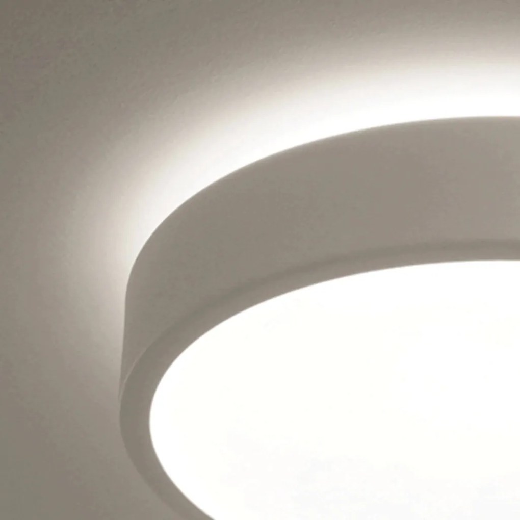 Plafon Luna Redondo Ø60X7Cm Led 64W Bivolt - Usina 19660/60 (BT - Branco Texturizado, 3000k)
