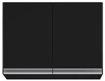 Armário de Cozinha Modulado de Canto 8 Peças CP27 com Pia Inox Preto -