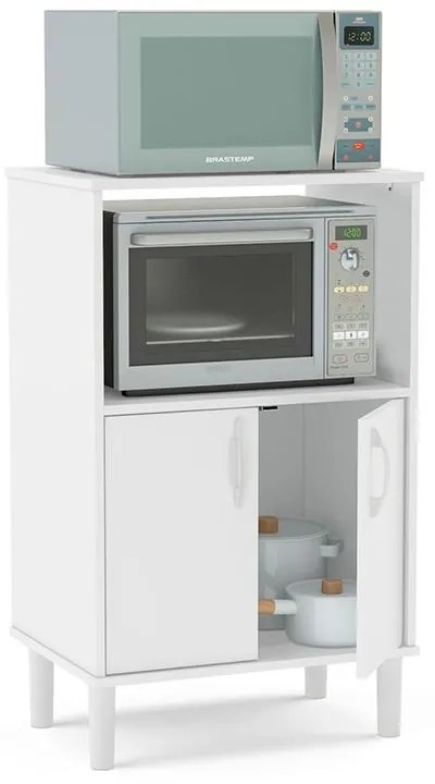 Balcão Armário Cozinha Cerro Largo 2 Portas 1 Nicho - Branco